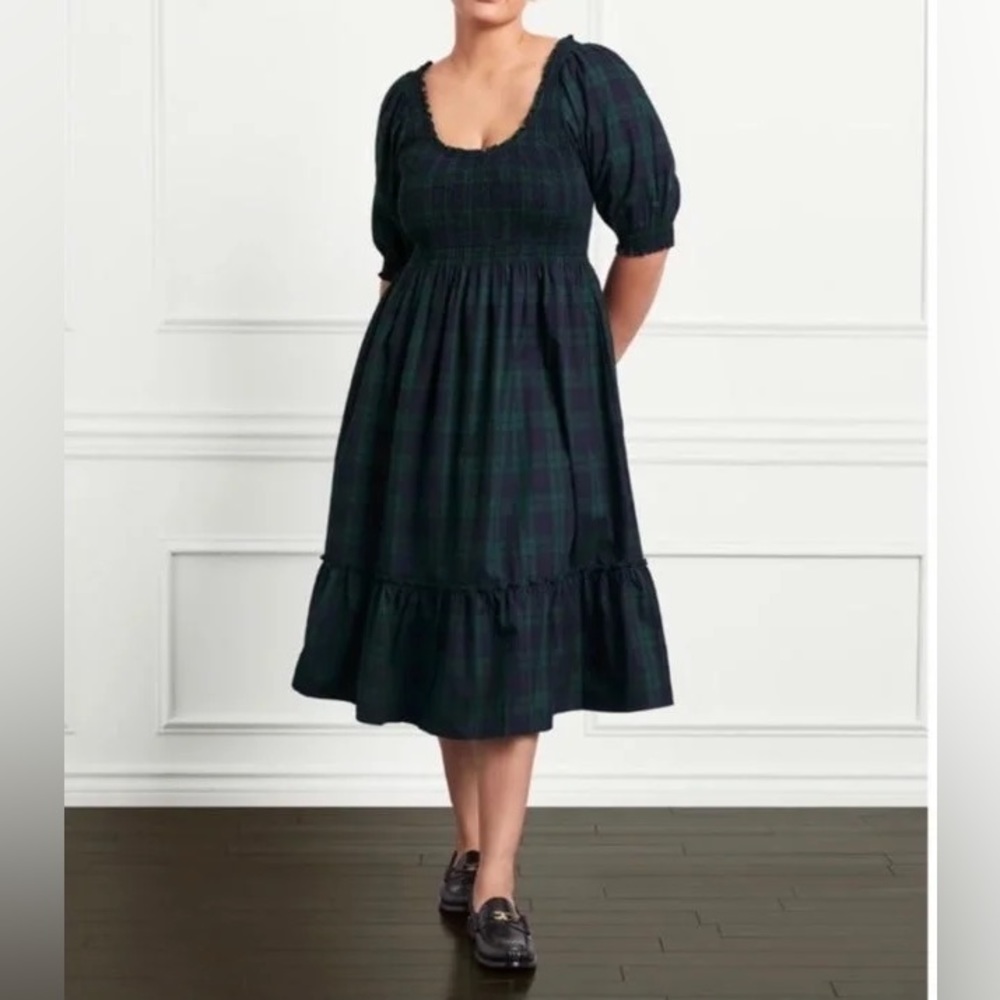Hill House Louisa Nap Dress in Blackwatch Tartan